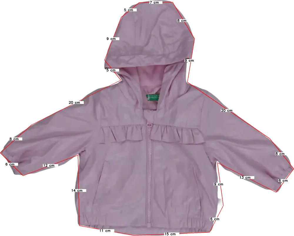 Rózsaszín Benetton Esőkabát EU 68 / UK 3-6 hónap / US 3-6 hónap