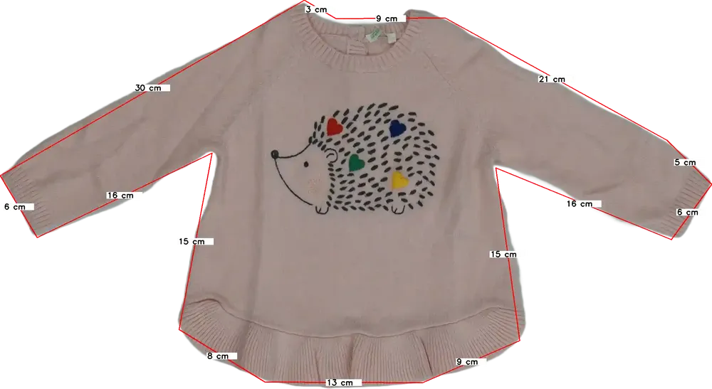 Rózsaszín Benetton Kötött pulcsi EU 56 / UK Újszülött / US Újszülött