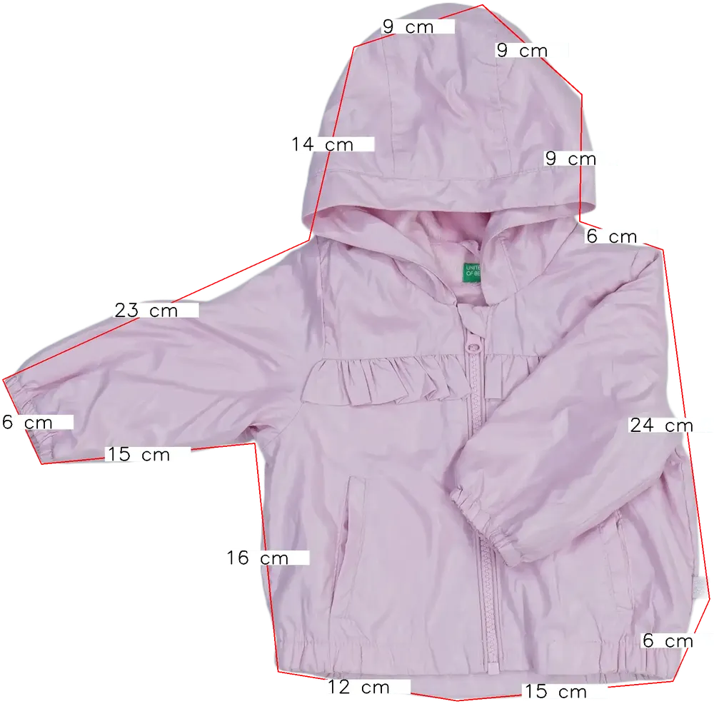 Rózsaszín Benetton Esőkabát EU 74 / UK 6-9 hónap / US 6-9 hónap