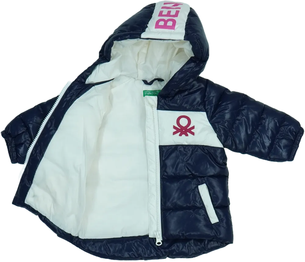 Kék Benetton Télikabát EU 68 / UK 3-6 hónap / US 3-6 hónap