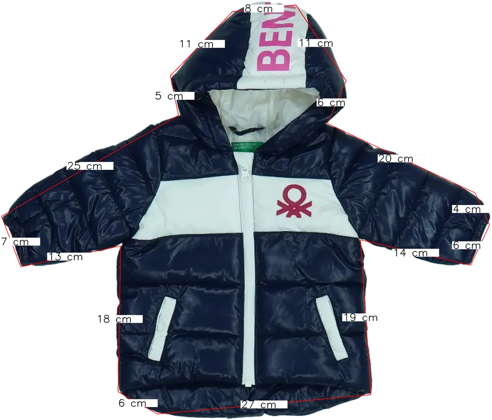 Kék Benetton Télikabát EU 68 / UK 3-6 hónap / US 3-6 hónap