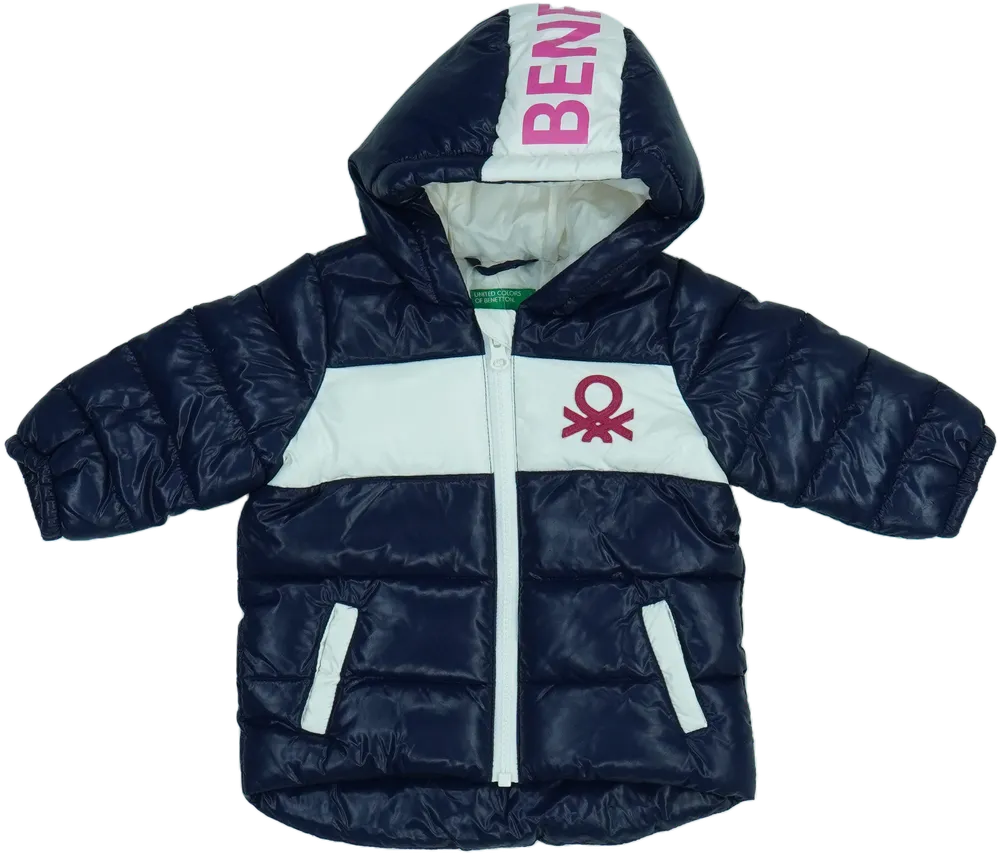 Kék Benetton Télikabát EU 68 / UK 3-6 hónap / US 3-6 hónap
