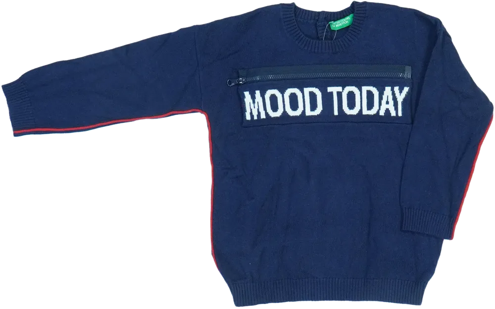 Kék Benetton Pulóver EU 98 / UK 3 év / US 3T