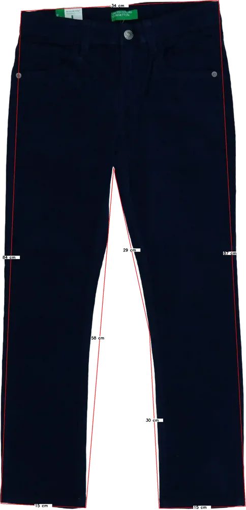 Kék Benetton Hosszúnadrág EU 140 / UK 10 év / US 10 év/L