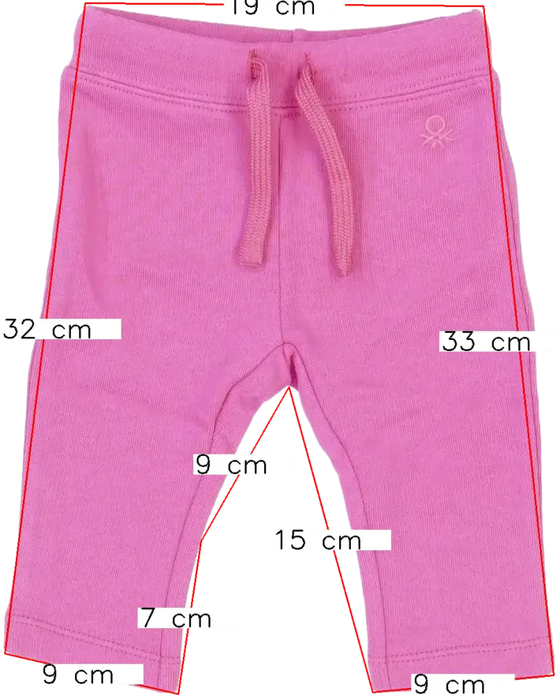 Rózsaszín Benetton Melegítőnadrág EU 68 / UK 3-6 hónap / US 3-6 hónap