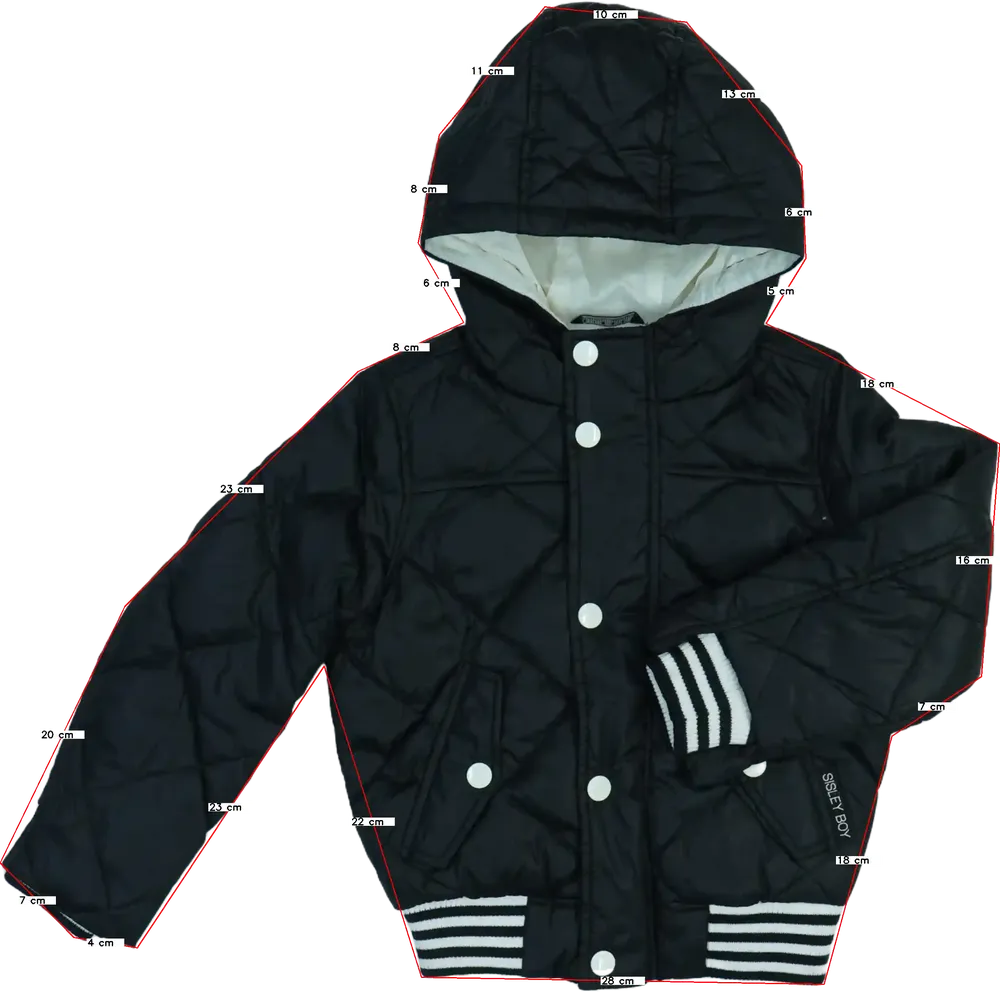 Fekete Sisley Átmeneti kabát EU 110 / UK 5 év / US 5 év/XS