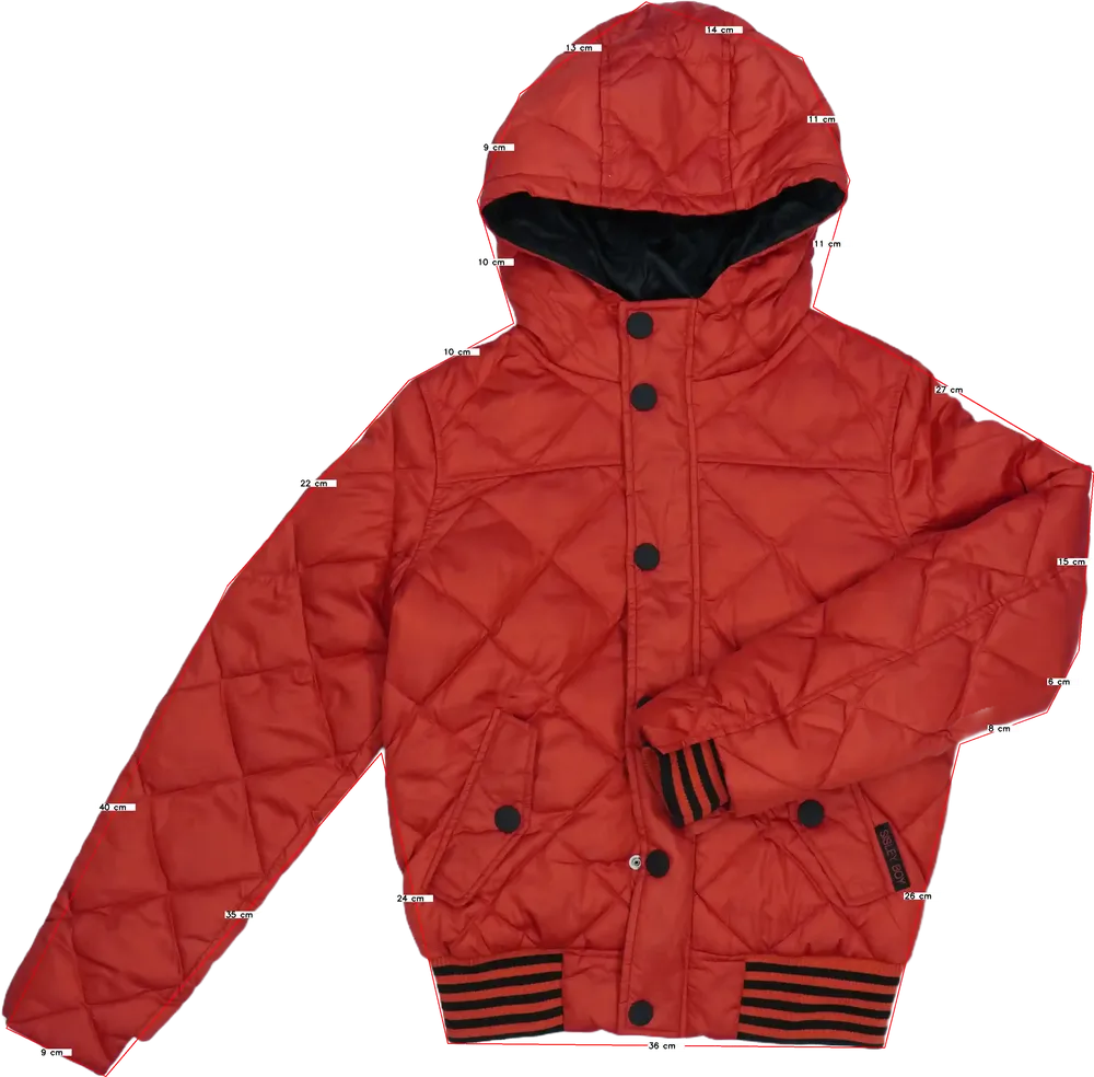 Piros Sisley Átmeneti kabát EU 164 / UK 14 év / US 14 év/XL