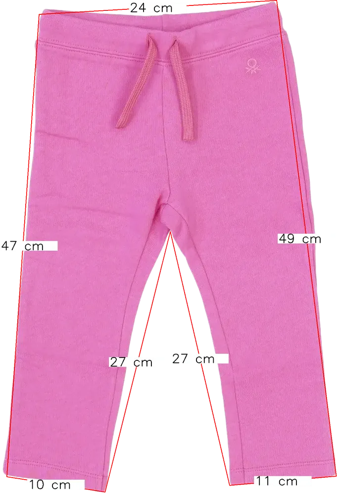 Rózsaszín Benetton Melegítőnadrág EU 86 / UK 12-18 hónap / US 18 hónap