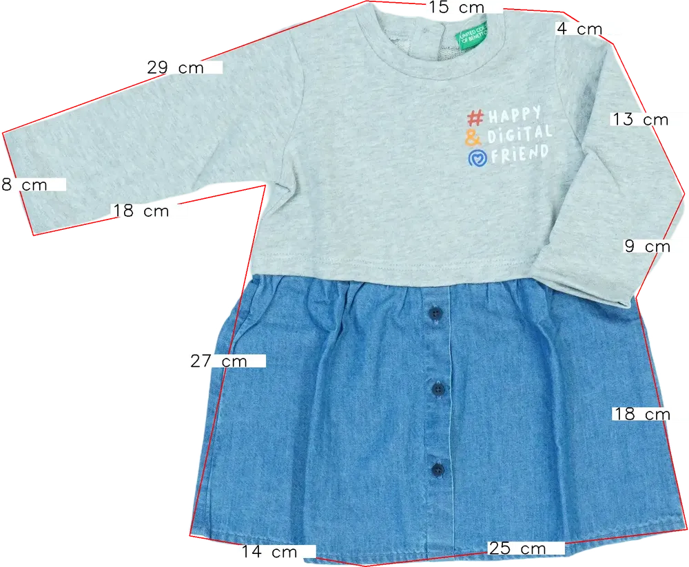 Kék Benetton Ruha EU 68 / UK 3-6 hónap / US 3-6 hónap