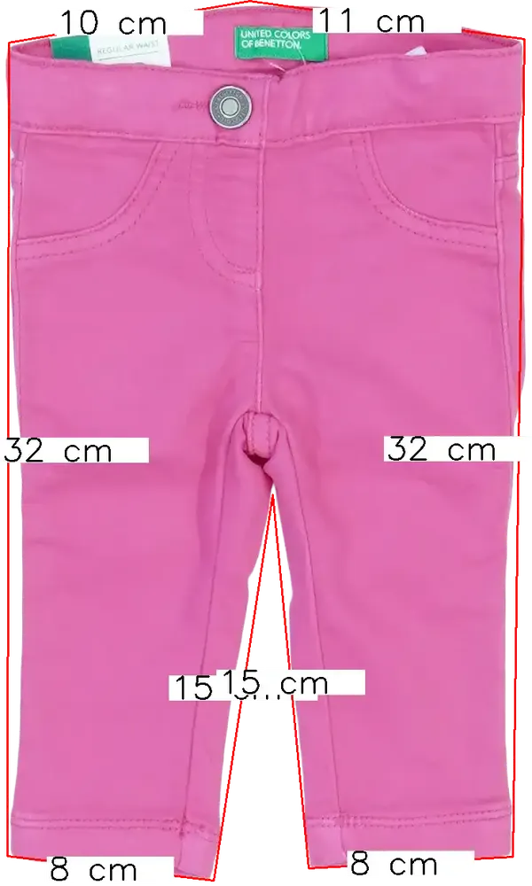 Rózsaszín Benetton Hosszúnadrág EU 68 / UK 3-6 hónap / US 3-6 hónap
