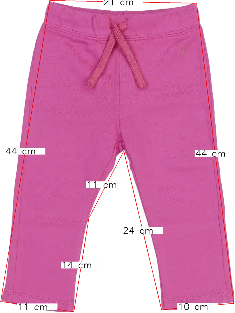 Rózsaszín Benetton Melegítőnadrág EU 98 / UK 3 év / US 3T