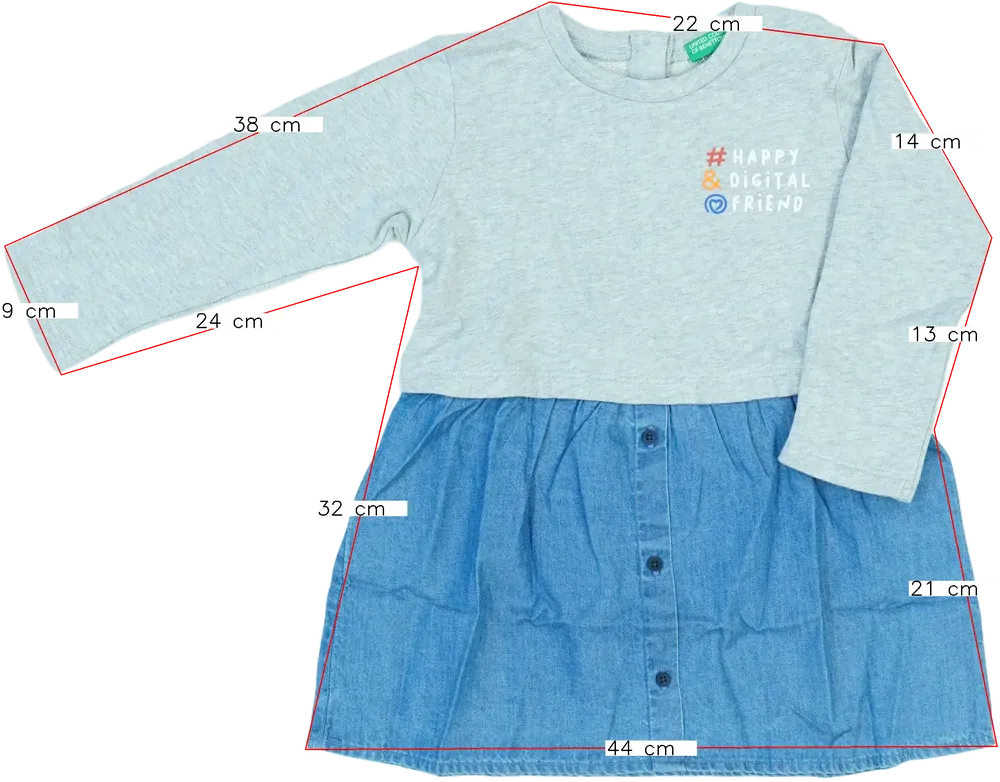 Kék Benetton Ruha EU 86 / UK 12-18 hónap / US 18 hónap