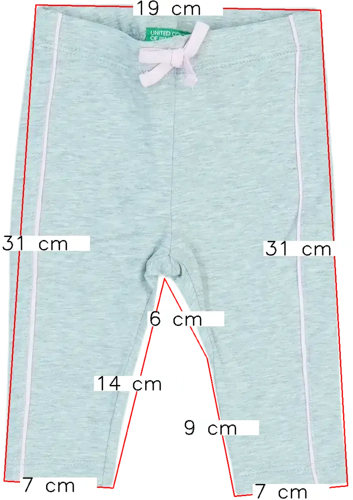 Szürke Benetton Leggings EU 68 / UK 3-6 hónap / US 3-6 hónap