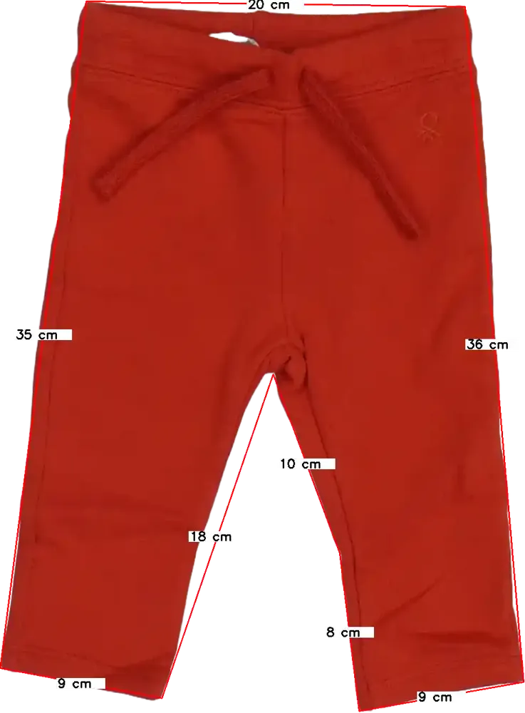 Piros Benetton Melegítőnadrág EU 74 / UK 6-9 hónap / US 6-9 hónap