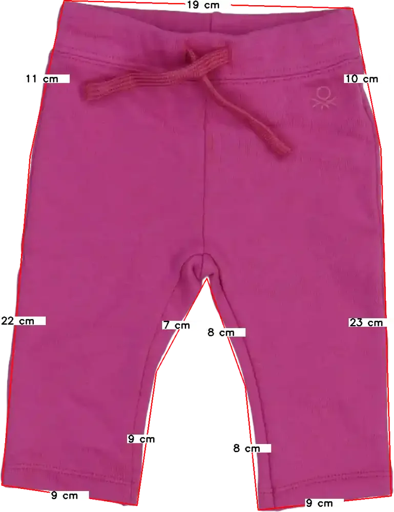 Rózsaszín Benetton Melegítőnadrág EU 68 / UK 3-6 hónap / US 3-6 hónap