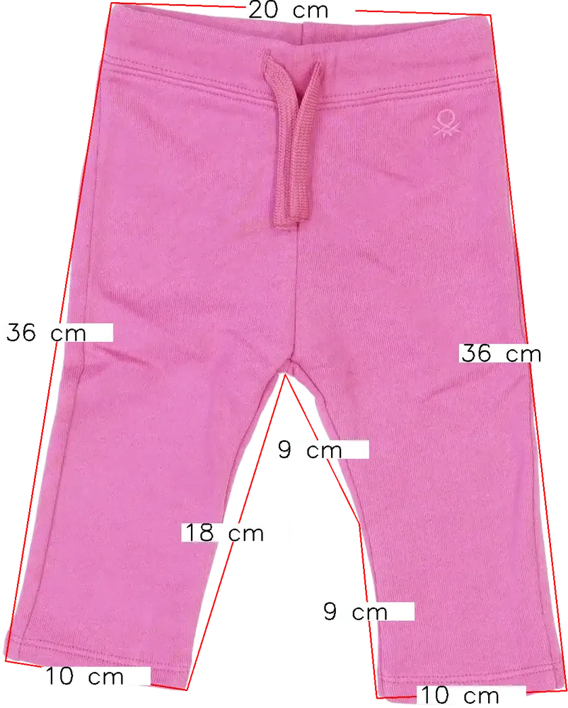 Rózsaszín Benetton Melegítőnadrág EU 74 / UK 6-9 hónap / US 6-9 hónap