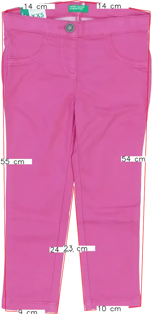 Rózsaszín Benetton Hosszúnadrág EU 104 / UK 4 év / US 4T/XS
