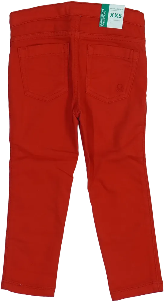 Piros Benetton Hosszúnadrág EU 104 / UK 4 év / US 4T/XS