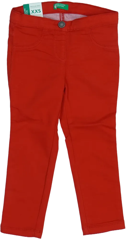 Piros Benetton Hosszúnadrág EU 104 / UK 4 év / US 4T/XS