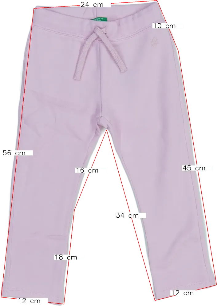 Rózsaszín Benetton Melegítőnadrág EU 104 / UK 4 év / US 4T/XS