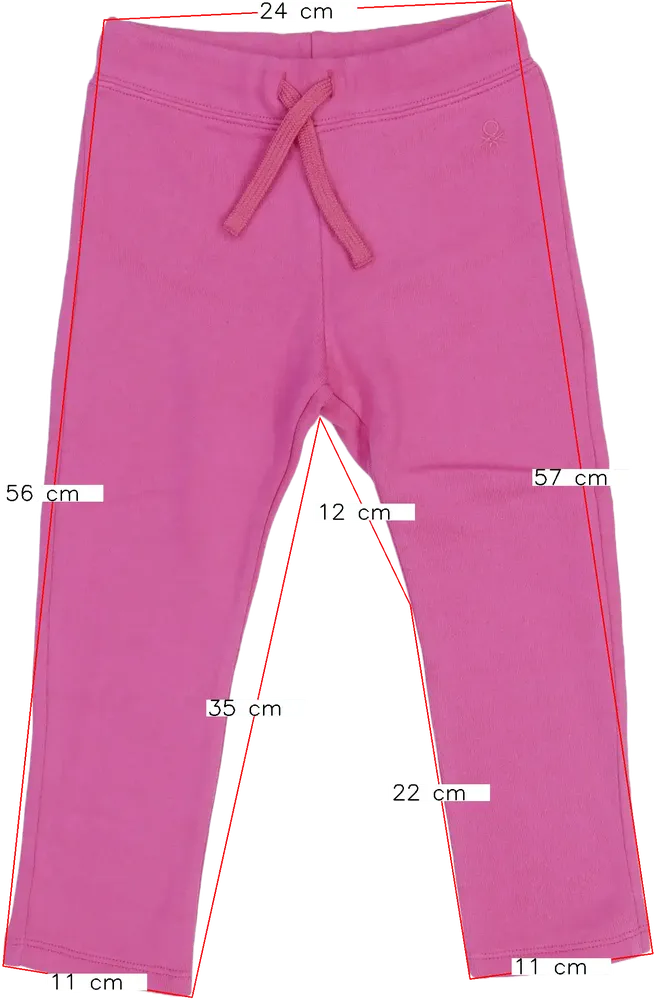 Rózsaszín Benetton Melegítőnadrág EU 104 / UK 4 év / US 4T/XS