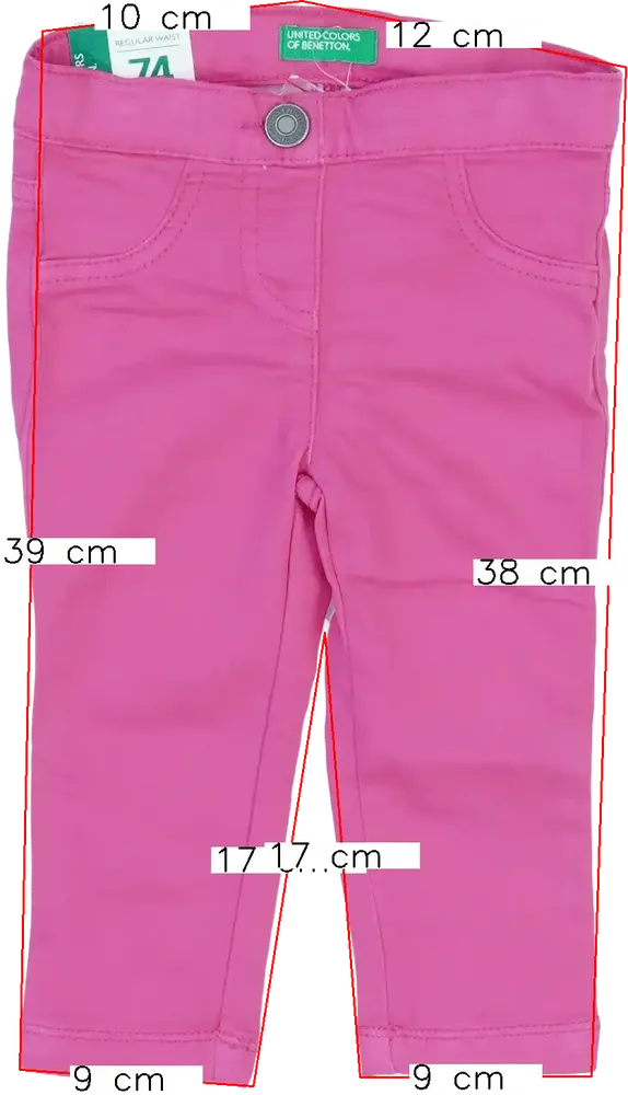 Rózsaszín Benetton Hosszúnadrág EU 80 / UK 9-12 hónap / US 12 hónap