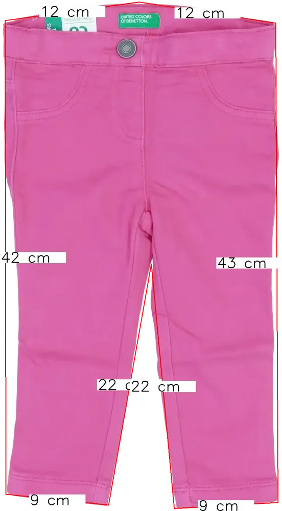 Rózsaszín Benetton Hosszúnadrág EU 80 / UK 9-12 hónap / US 12 hónap