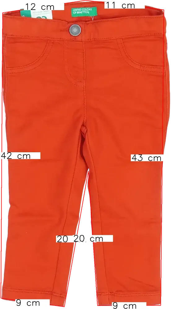 Piros Benetton Hosszúnadrág EU 86 / UK 12-18 hónap / US 18 hónap