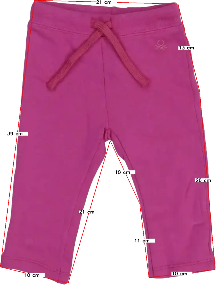 Rózsaszín Benetton Melegítőnadrág EU 80 / UK 9-12 hónap / US 12 hónap