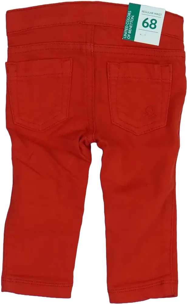 Piros Benetton Hosszúnadrág EU 74 / UK 6-9 hónap / US 6-9 hónap