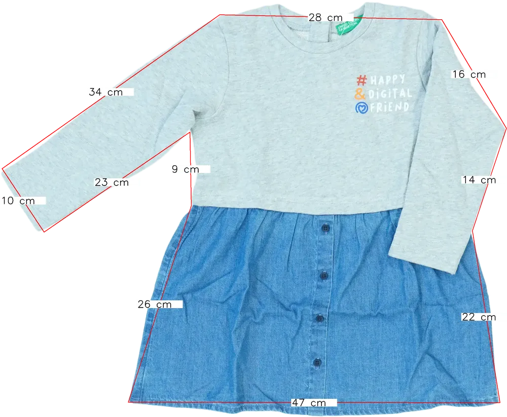 Kék Benetton Ruha EU 98 / UK 3 év / US 3T