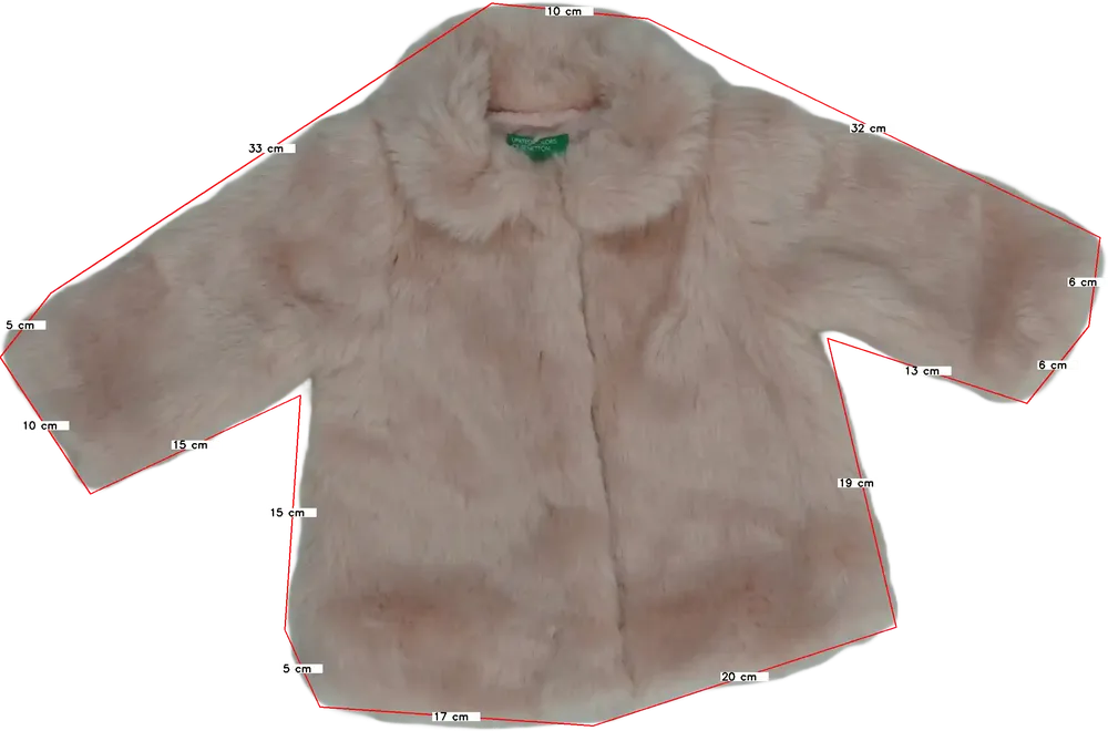 Rózsaszín Benetton Szőrmekabát EU 62 / UK 0-3 hónap / US 0-3 hónap