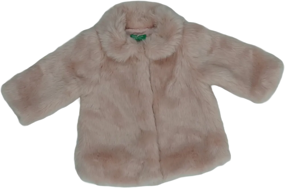 Rózsaszín Benetton Szőrmekabát EU 62 / UK 0-3 hónap / US 0-3 hónap