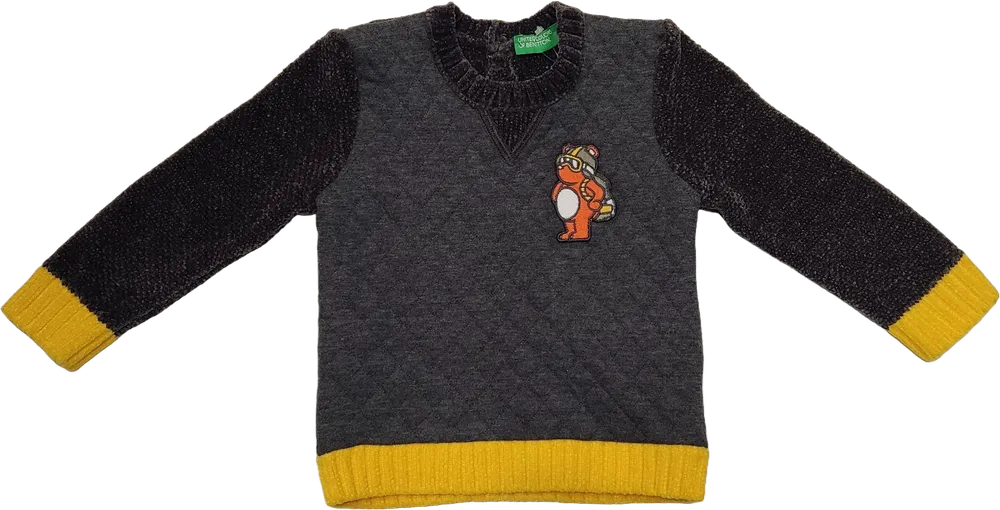 Szürke Benetton Kötött pulcsi EU 74 / UK 6-9 hónap / US 6-9 hónap