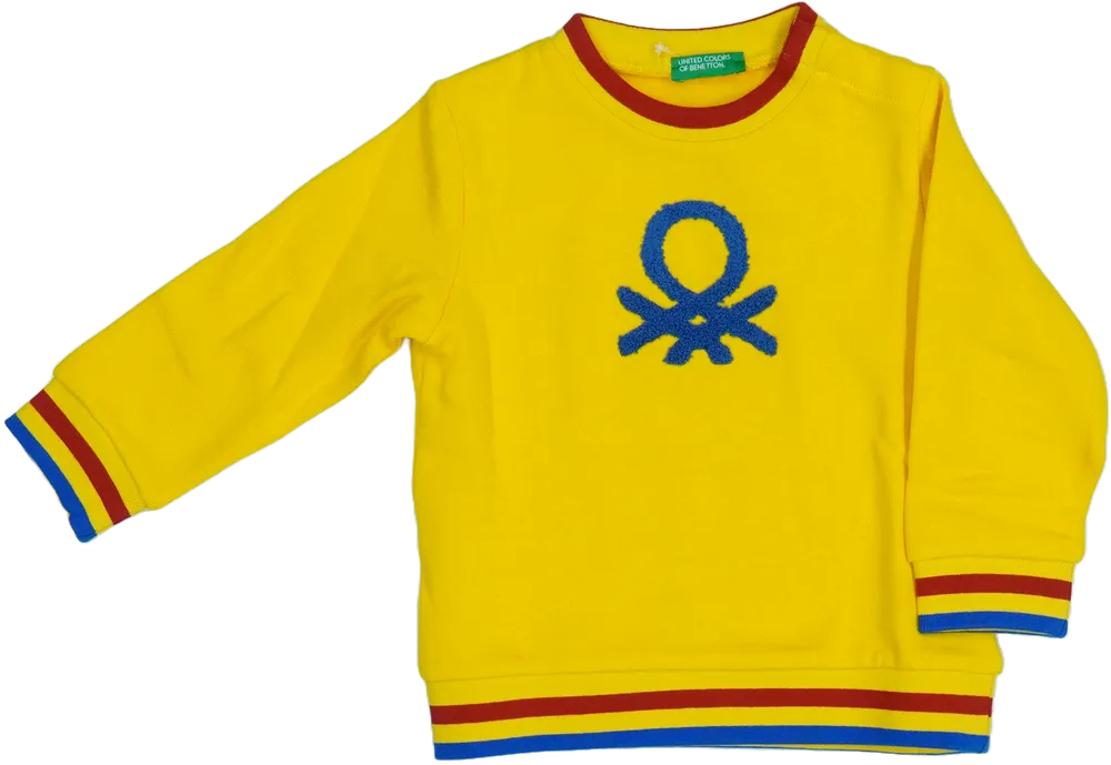 Sárga Benetton Pulóver EU 92 / UK 2 év / US 2T