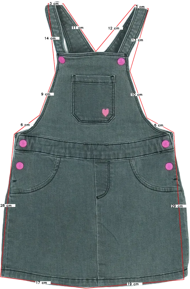 Szürke Benetton Kantáros szoknya EU 104 / UK 4 év / US 4T/XS