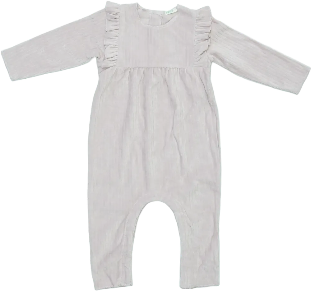 Rózsaszín Benetton Hosszú ujjú rugdalózó EU 74 / UK 6-9 hónap / US 6-9 hónap