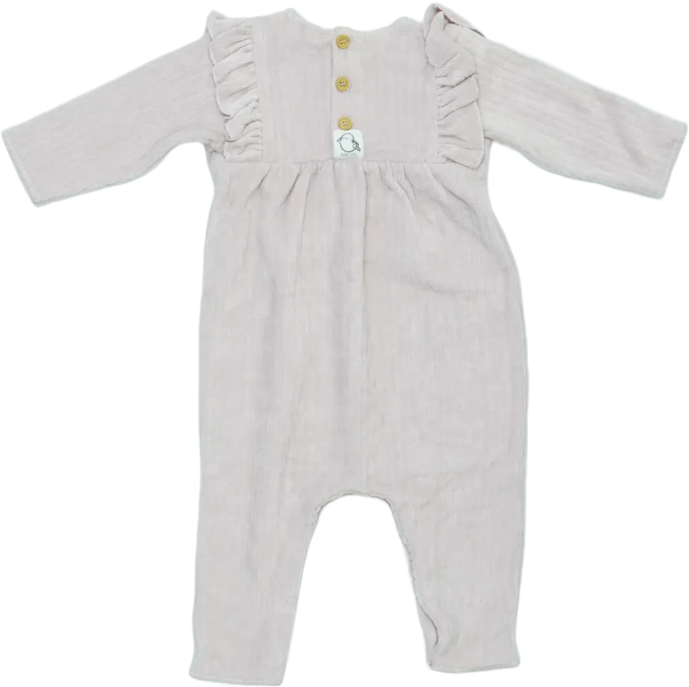 Rózsaszín Benetton Hosszú ujjú rugdalózó EU 56 / UK Újszülött / US Újszülött