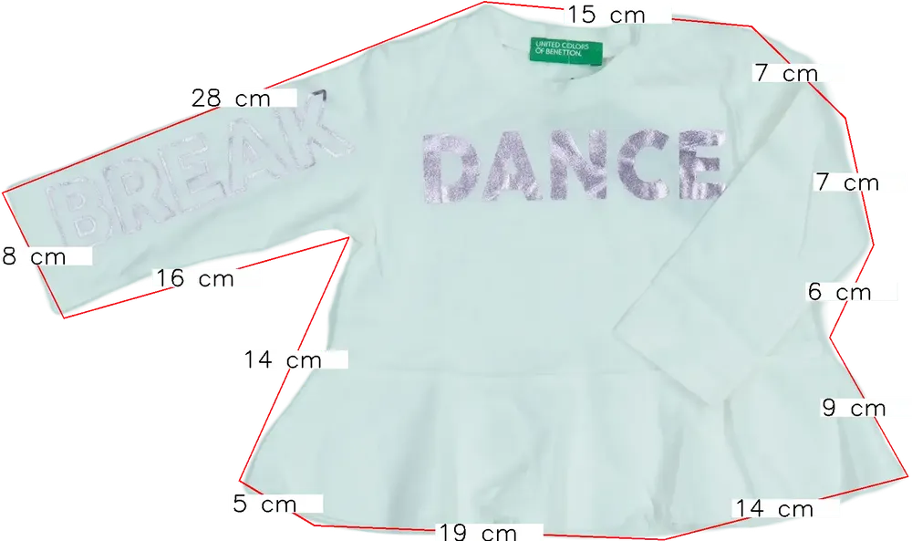 Fehér Benetton Tunika EU 68 / UK 3-6 hónap / US 3-6 hónap