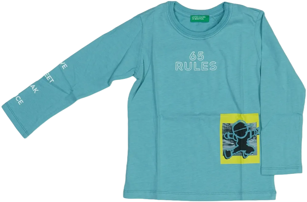 Kék Benetton Hosszú ujjú felső EU 98 / UK 3 év / US 3T