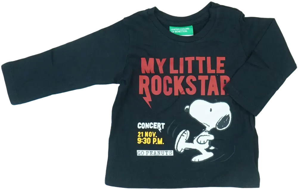 Fekete Benetton Hosszú ujjú felső EU 62 / UK 0-3 hónap / US 0-3 hónap