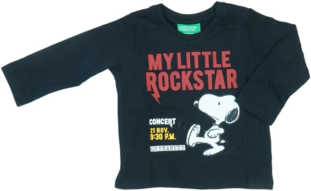 Fekete Benetton Hosszú ujjú felső EU 68 / UK 3-6 hónap / US 3-6 hónap