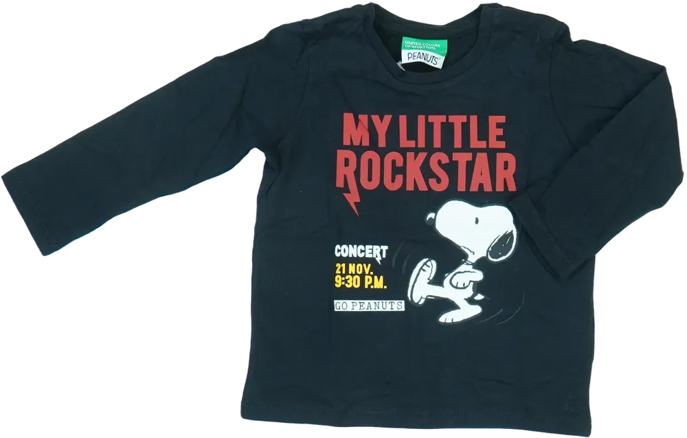 Fekete Benetton Hosszú ujjú felső EU 86 / UK 12-18 hónap / US 18 hónap