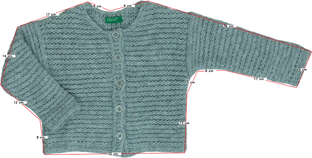 Szürke Benetton Kardigán EU 80 / UK 9-12 hónap / US 12 hónap
