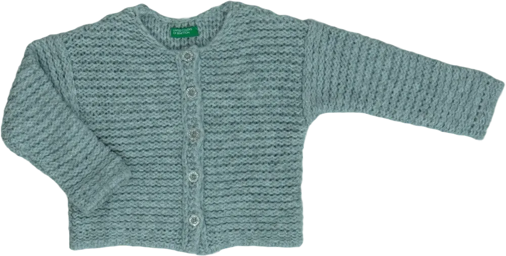 Szürke Benetton Kardigán EU 80 / UK 9-12 hónap / US 12 hónap