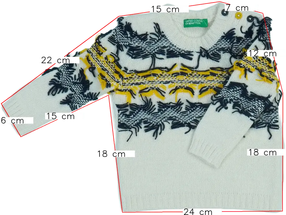 Barna Benetton Kötött pulcsi EU 74 / UK 6-9 hónap / US 6-9 hónap