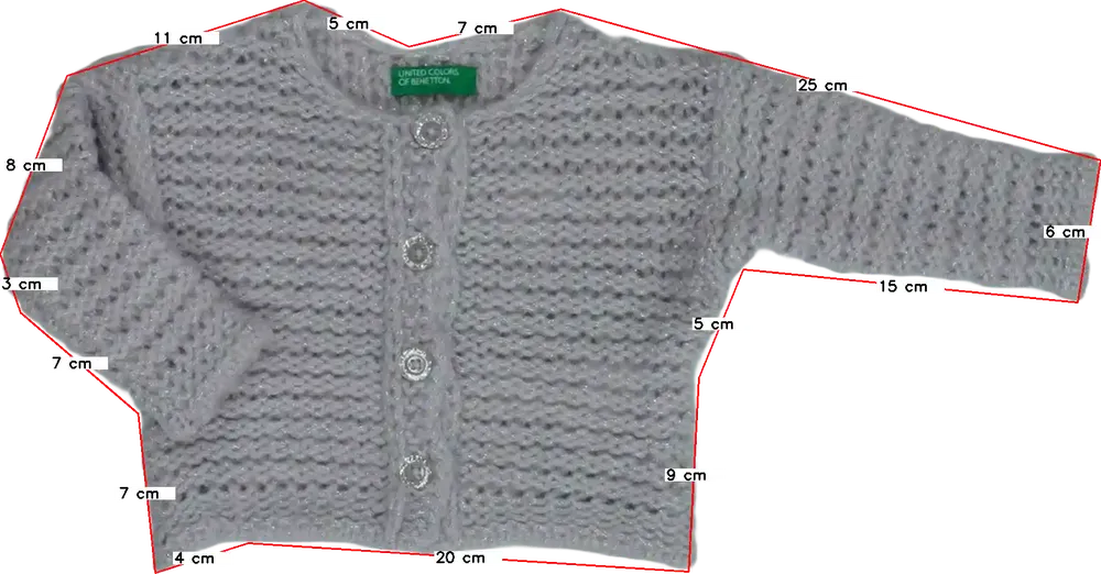 Rózsaszín Benetton Kardigán EU 74 / UK 6-9 hónap / US 6-9 hónap