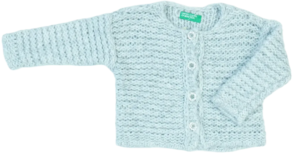 Szürke Benetton Kardigán EU 68 / UK 3-6 hónap / US 3-6 hónap