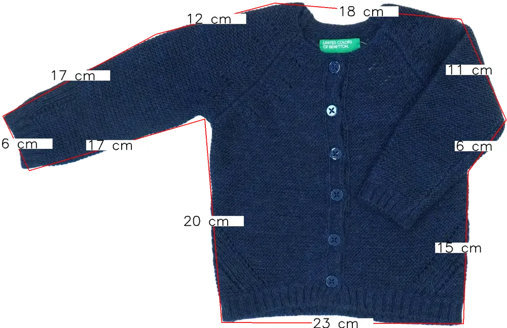 Kék Benetton Kardigán EU 74 / UK 6-9 hónap / US 6-9 hónap