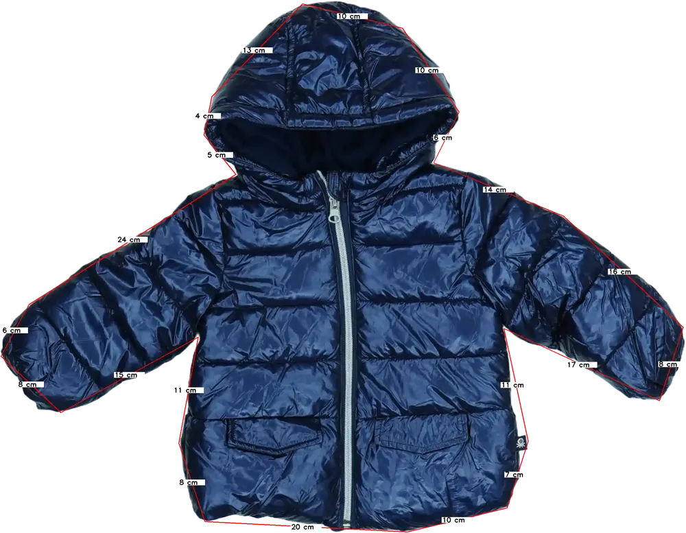 Kék Benetton Télikabát EU 80 / UK 9-12 hónap / US 12 hónap